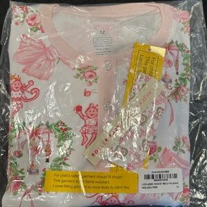 LoveShackFancy Roller Rabbit girls Henley pajama set Christmas